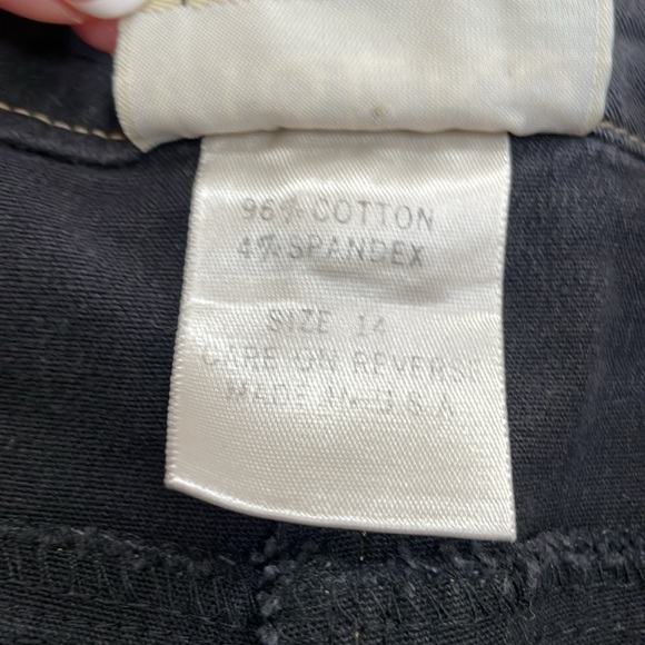 Vintage Embroidered Butterflies and Flowers Black Denim Jeans Size 14 - Picture 6 of 6